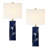 24.5in Blue Modern Sculpted Ceramic Table Lamps