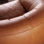 Saldana Leather Swivel Club Chair