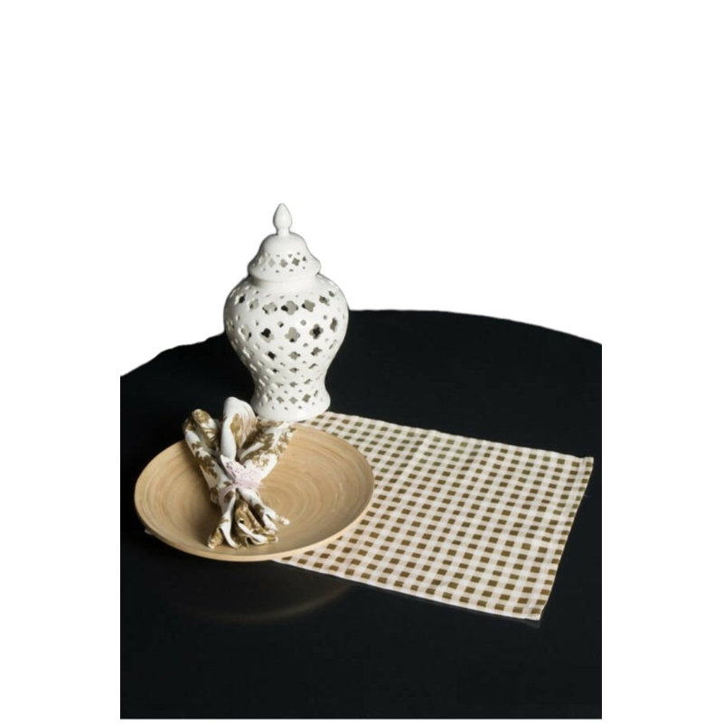 Ensemble de 2 napperons à carreaux verts
