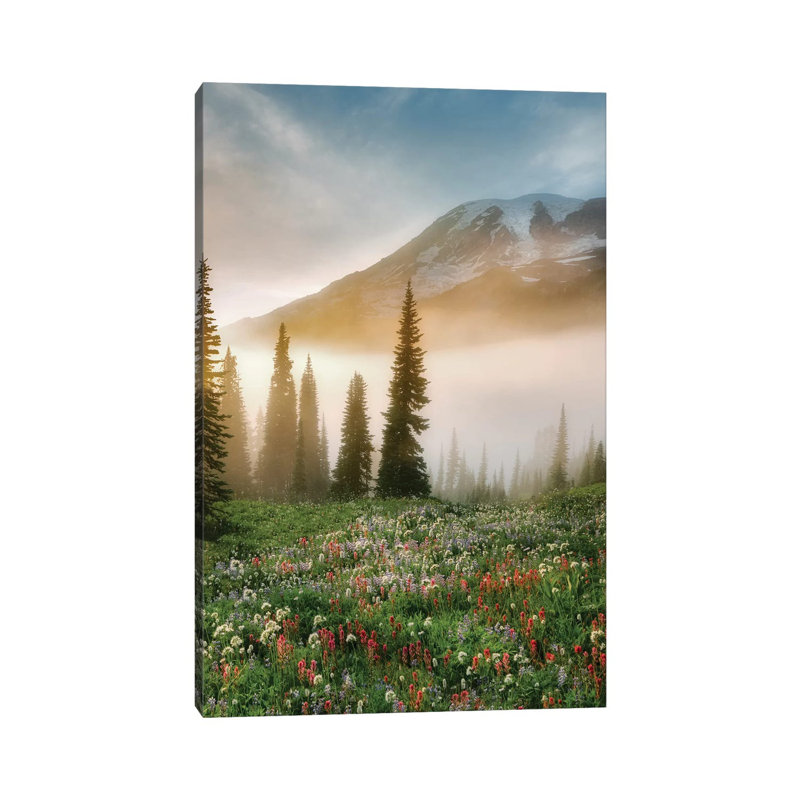 Rainier Wildflowers 1 Piece Wall Art on Canvas, 30.48cm H x 20.32cm W x 1.91cm D, Wrapped Canvas