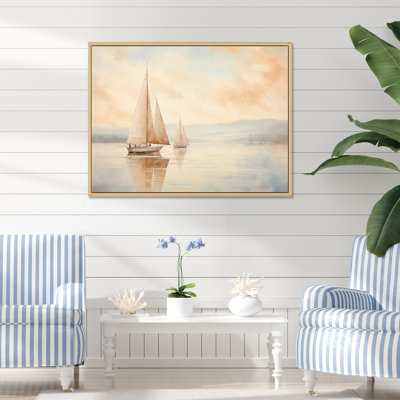 Ermanno minimalisme voilier serein I sur toile