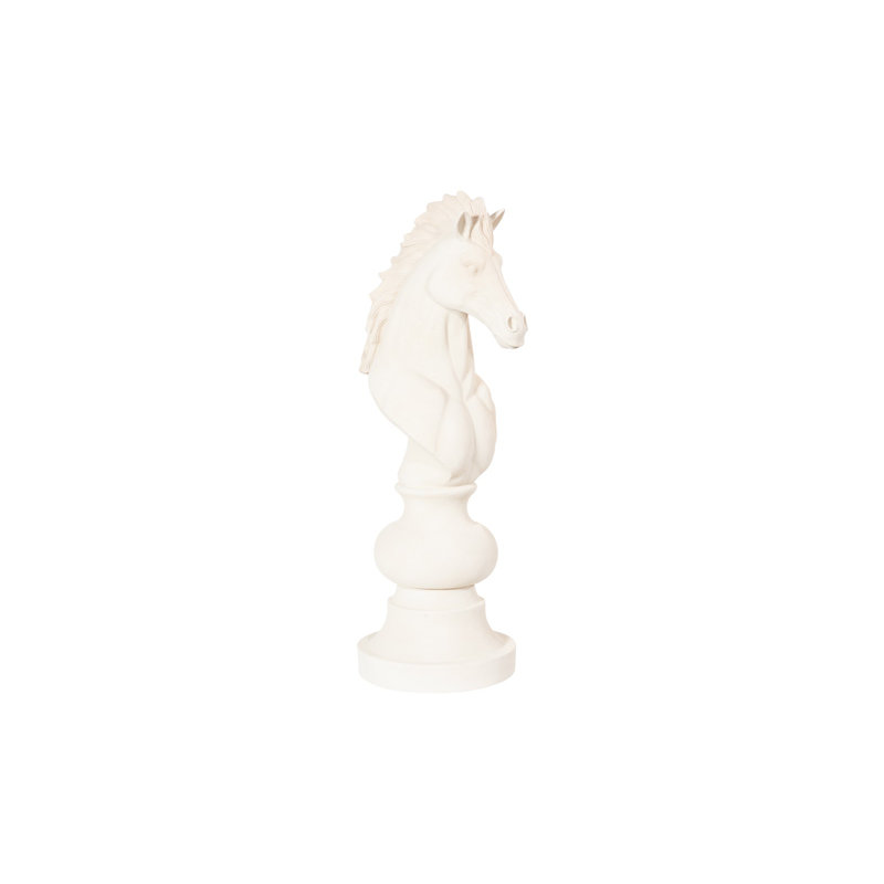 Knight Chess Sculpture, White