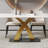 Paray Three Sizes Available Gold X-Shaped Rectangular Dining Table-2142874087