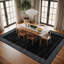 Tapis tissé à motif géométrique noir / ivoire-2115766160
