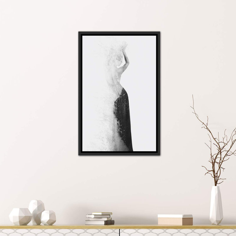 « invisible ii » par dániel taylor, reproduction d’art, H 60 po x l 40po x P 1,5 po, Toile avec cadre noir