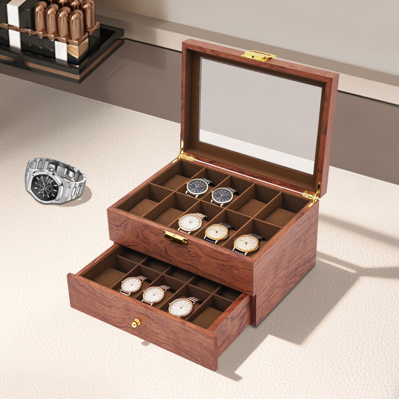 Wood Watch Box + Drawers