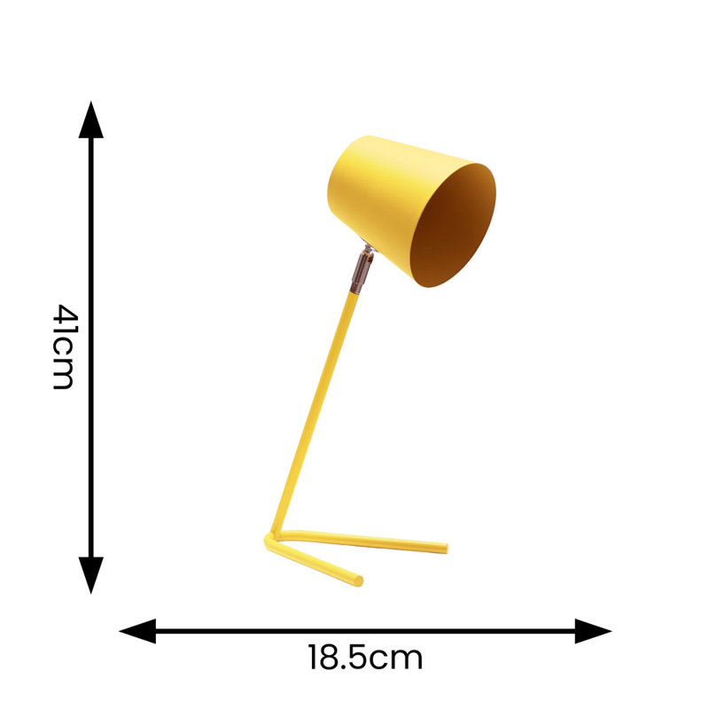 Rikkilee Metal Desk Lamp, Yellow