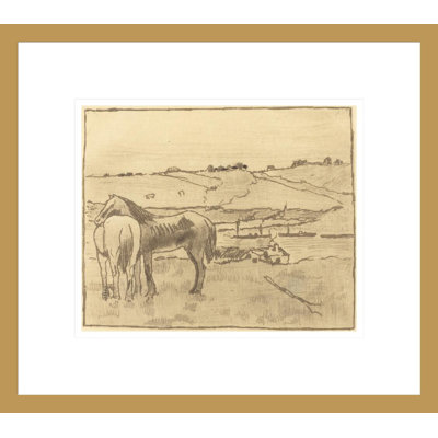 Chevaux dans la prairie par Edgar Degas