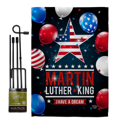 Double Sided 18.5'' H x 13'' W Polyester Flag Set