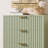 Fluted 5 Drawer Storage Dresser, Tall Modern Chest With Ample Deep Drawers And Wide Top, Wooden Organizer For Living Room, Hallway, And Kids Room-1607879932