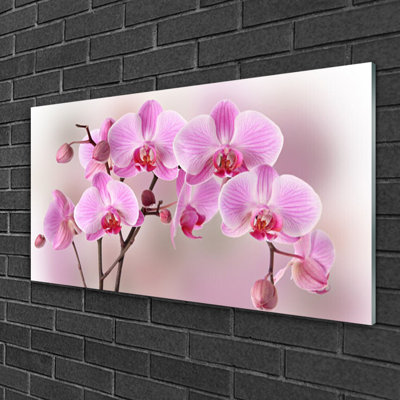 Floral Flowers - Unframed Photograph on Glass