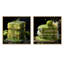 Infusion - Gâteau de dessert vert - ensemble de 2 pâtisseries carrées-740693709-740693711