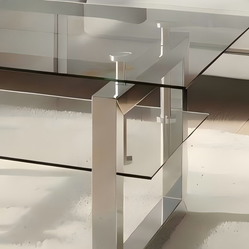Table basse de salon en verre trempé, simple et pratique