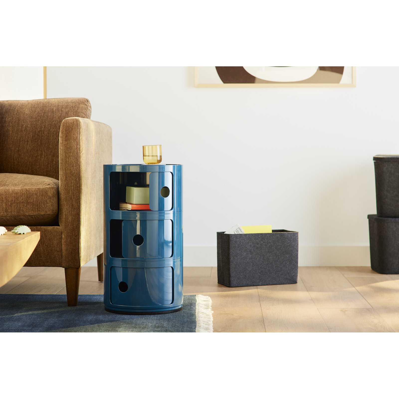 Componibili Modular Stacking Unit, Blue, 3
