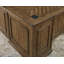 Carleny Corner Executive Desk with Built in Outlets Brown