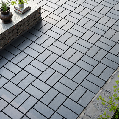 12'' L X 12'' W Plastic Interlocking Deck Tile (Set Of 44)