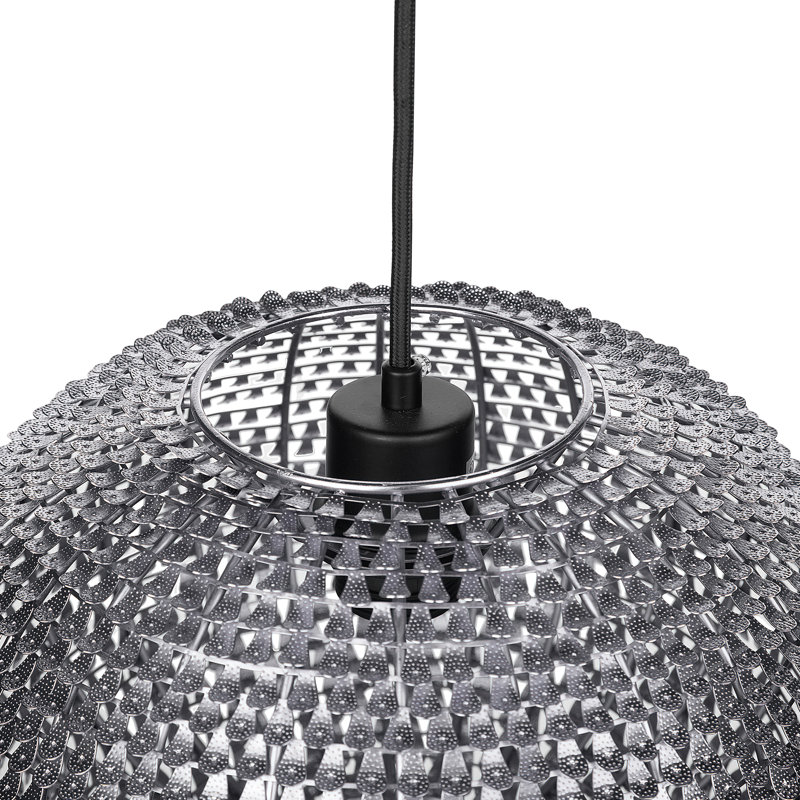 1 - Light Black Sphere Pendant, Nickle