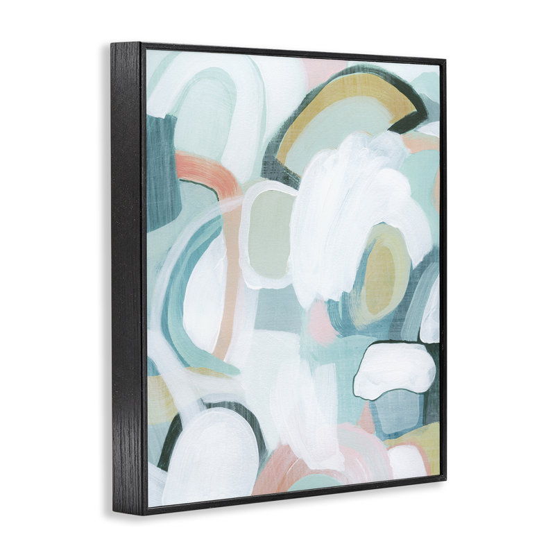  «Pastel Arched Forms», art de la giclée encadrée par Grace Popp, H 30 po x l 24 po, Giclée encadrée noir minuit