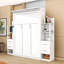 Lit escamotable polyvalent avec tablettes de rangement et tiroirs Sebatian-2011879778-2011879779