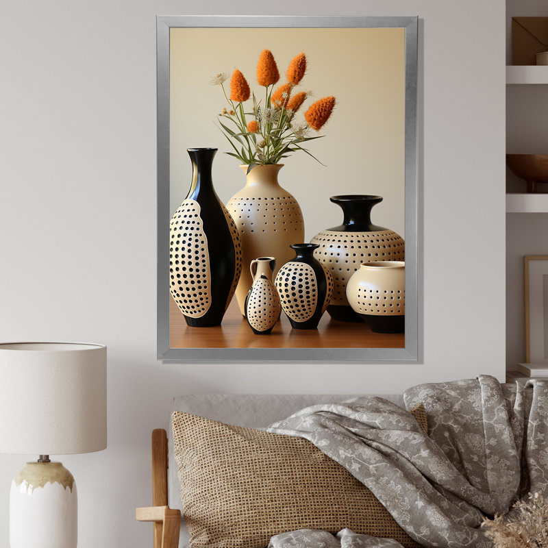 Idrak Native Art Pottery Serenity III - reproduction, Cadre photo argenté, H 32 po x l 24 po x P 1 po