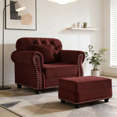 Upholstered Velvet Sofa with Nailhead Trim and Rolled Armrest