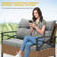Chaises de causeuse en rotin toutes saisons 4 pièces Lark Manor ™