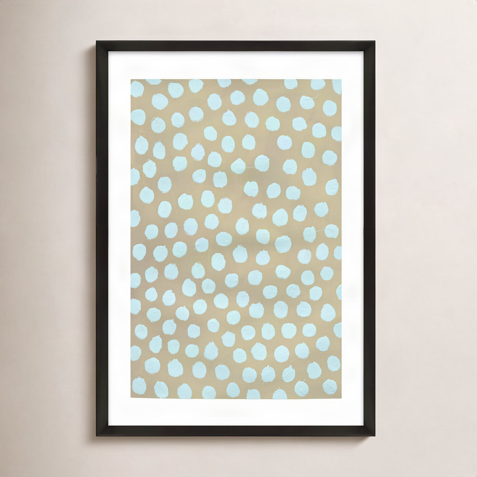 Cloud On Khaki by Michela Sorrentino, 25" H x 17.5" W x 1.25" D, Black