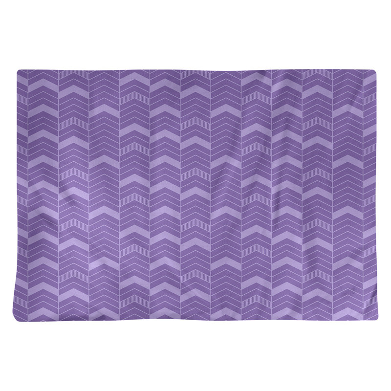 Récapitulatif à chevrons 18" lineed Stephenie, Mauve, Coton