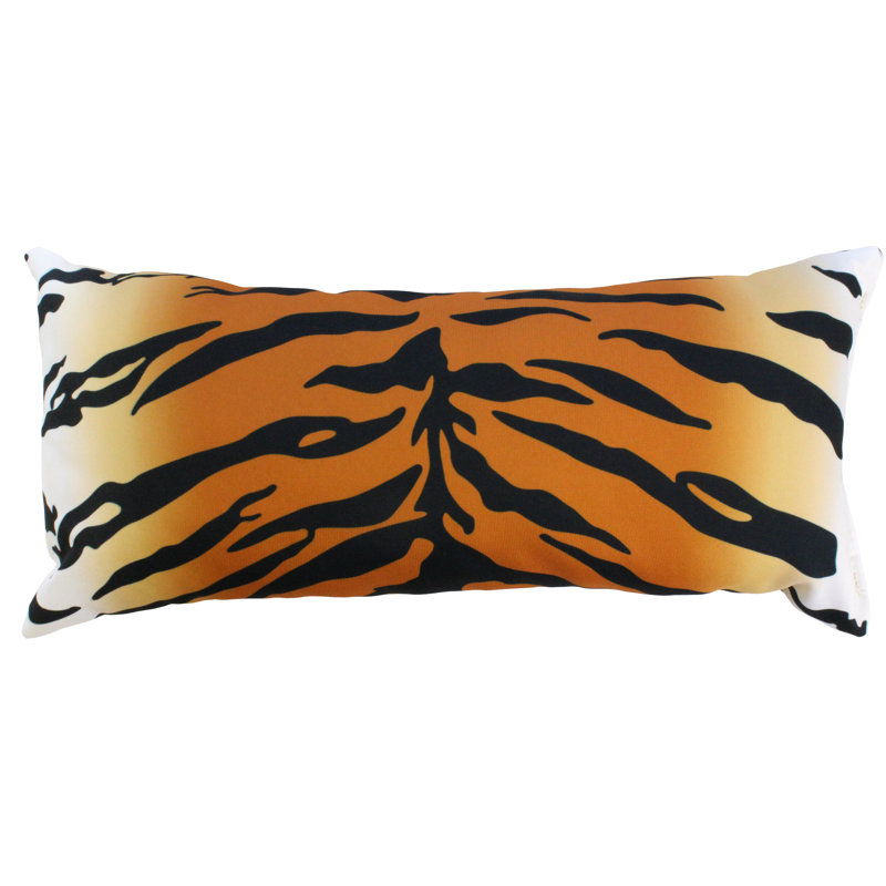 Animal Print Reversible Throw Pillow, Natural