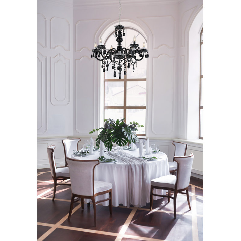 Jeffries 6 - Light Chandelier, Black