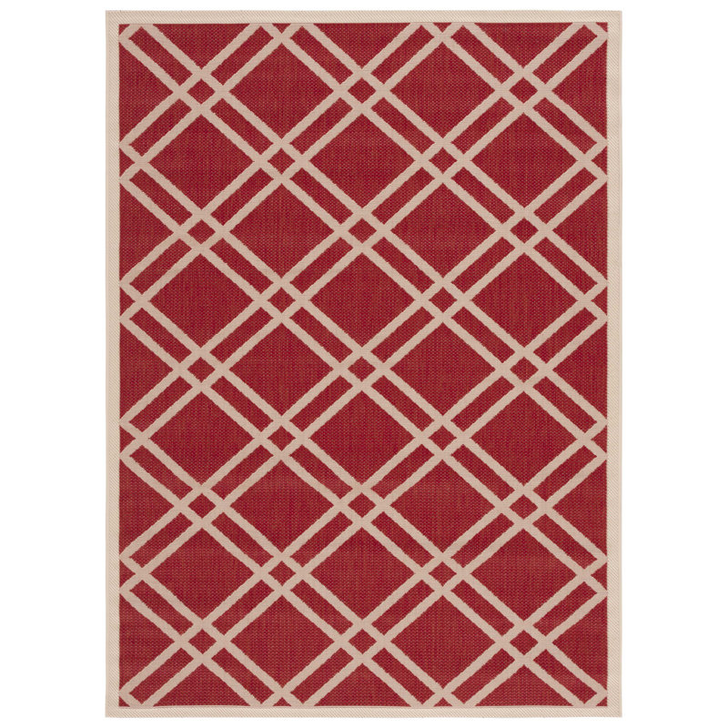 Hansotto Performance Geometric Indoor/Outdoor Area Rug, Rectangle 5'3" x 7'7"