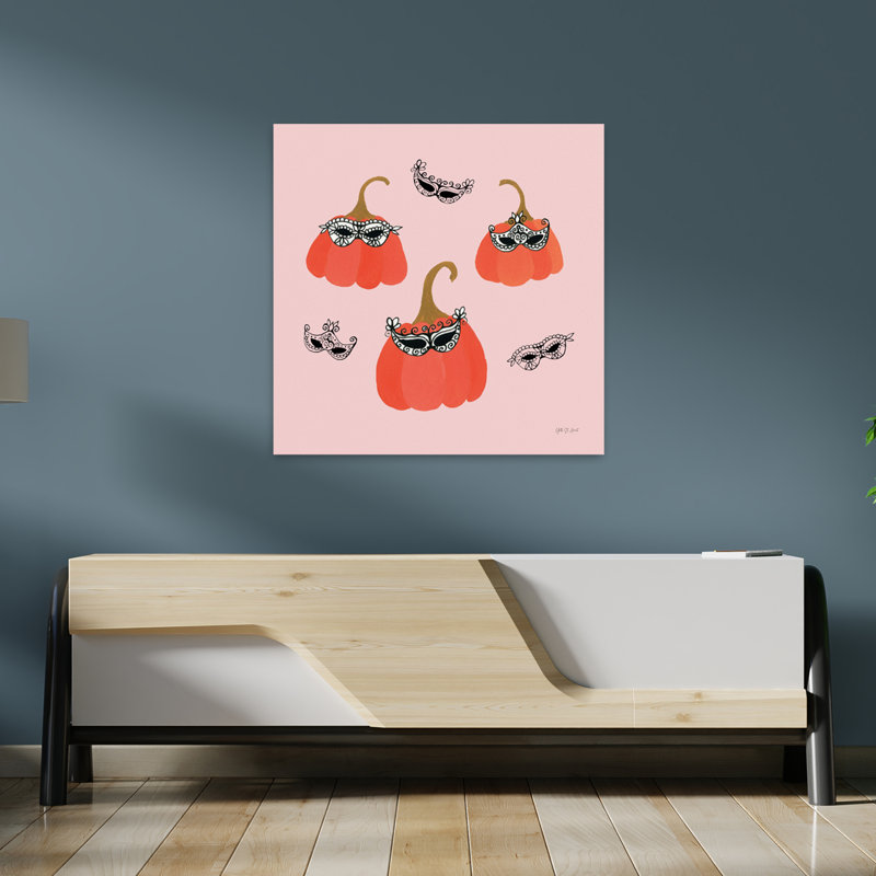 Masquerade Pumpkins, art contemporain, H 36 po x l 36 po