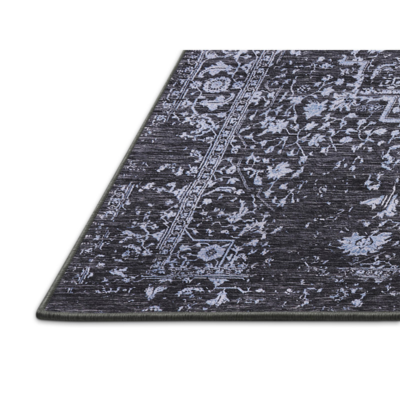 Tapis oriental noir Hainesburg, Rectangle 5 pi x 7 pi