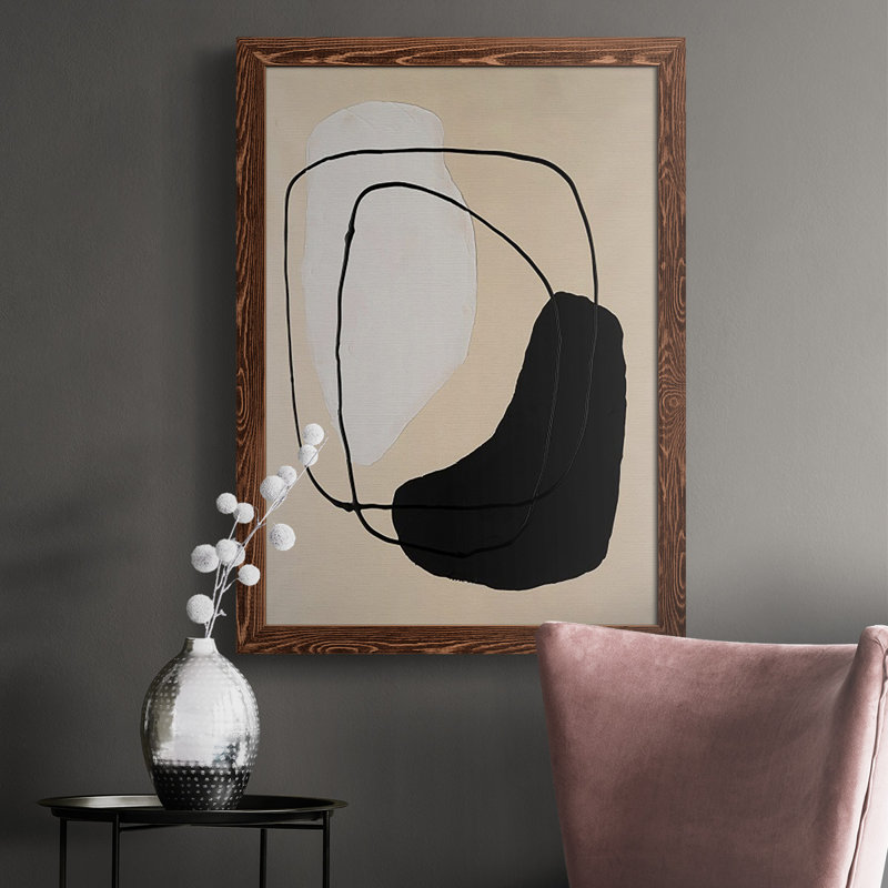 Dezariyah Avant Mod I - reproduction de cadre photo, H 43,5 po x l 31,5 po, Toile encadrée noire, Érable