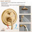 Système de douche à pluie à fixation murale 3 fonctions Retro-71985993