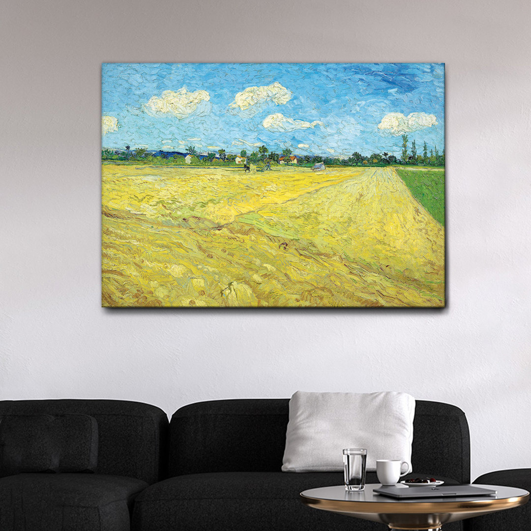 Leinwandbild Gepflügte Felder (die Furchen) von Vincent Van Gogh