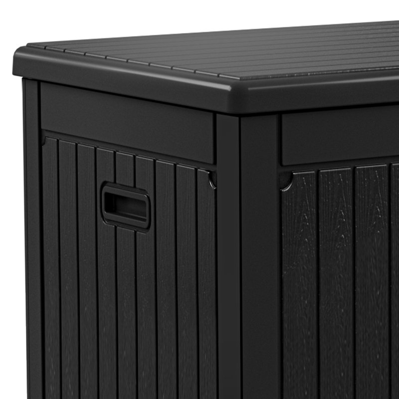 Boîte de rangement extérieure en résine 270 gallons, Noir, noir, noir, noir