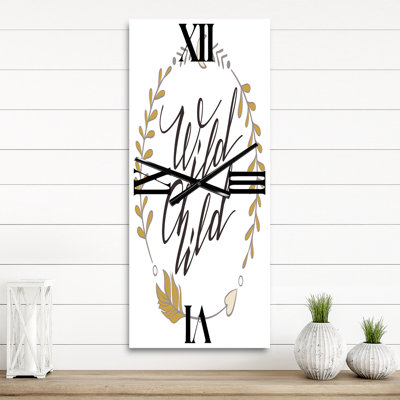 Wild Child - Traditional Wall Clock -  East Urban Home, D73E8494DCCF4759A7BE77148930A250