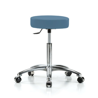 Tabouret médical Manlius PERCH Chrome | Hauteur du bureau: 18 à 23 po ou hauteur du banc moyen: 20,5 à 28 po
