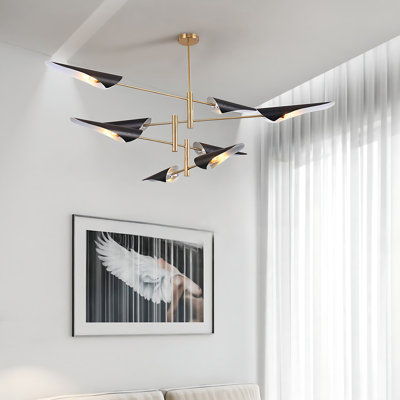 8-Light 39.4" Rotatable Sputnik Sphere Chandelier