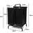 Large 110l Cloth 2 Laundry Hamper With Lid, Sorting Cards For Capacity Black Clothes &