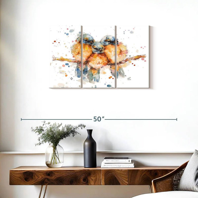 Little Bluebirds, 20" H x 33" W