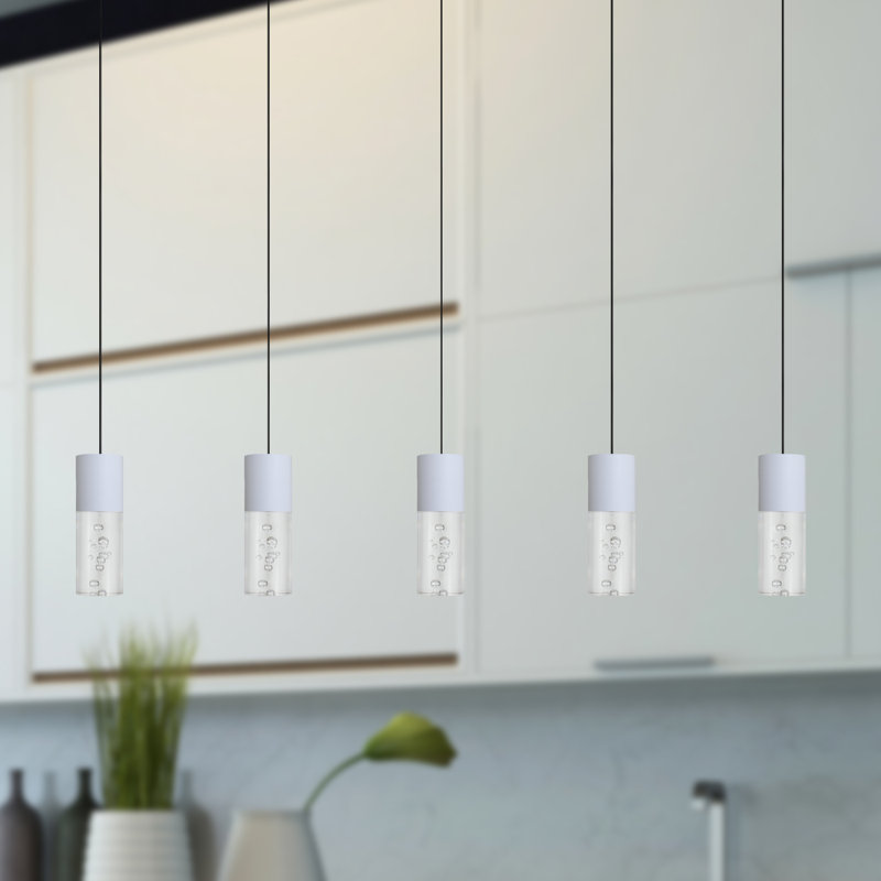 Andromedae 5 - Light Kitchen Island Pendant, White