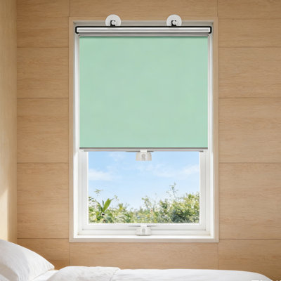Rideau roulant réglable polyvalent 19,6 x 49,2 po pour fenêtres sans perçage de fixation de la crème solaire extensible pour chambre à coucher salon pare-brise de voiture de bureau