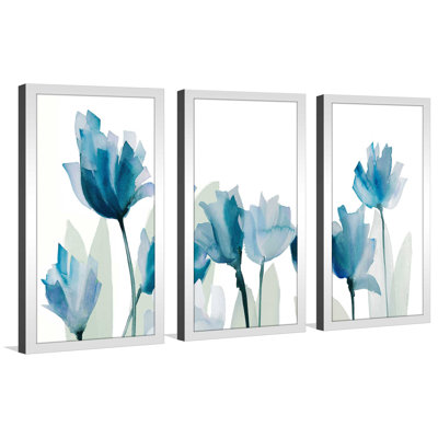 " Blue Triple Whisper Garden II " by Lanie Loreth 3 - Pieces