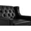 Fauteuil d'appoint en similicuir noir