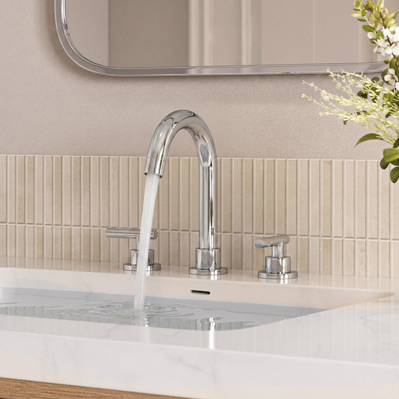 Widespread Bathroom Faucet 3 Hole, 2-Handle Bathroom Sink Faucet, Chrome