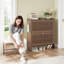Armoire de rangement pour chaussures 16 paires avec 2 tiroirs rabattables et tablettes réglables-1614699894