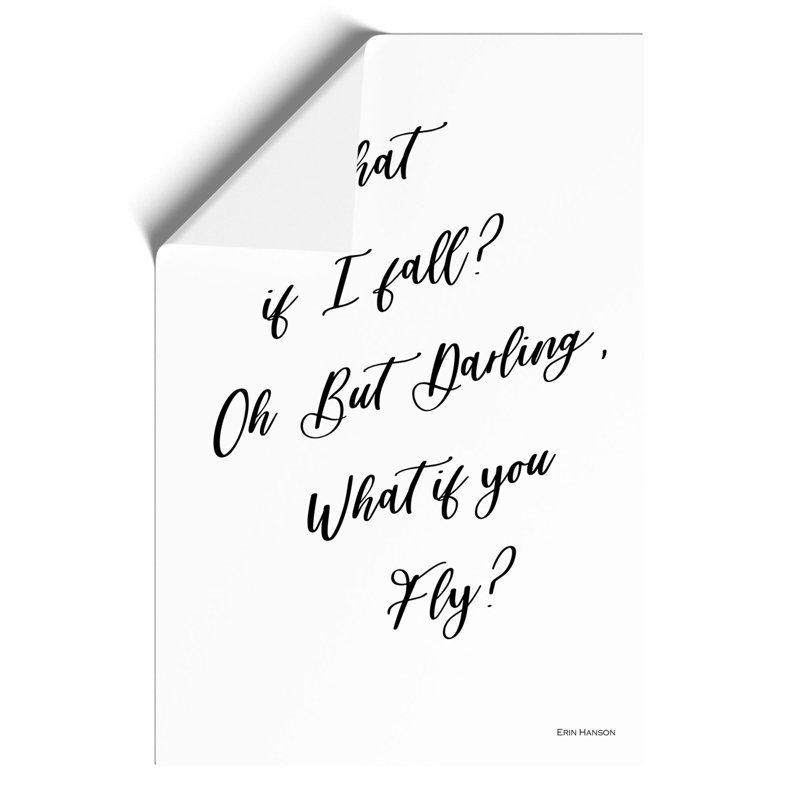 What If I Fall - Frameless Print, 42cm H x 30cm W x 0.1cm D