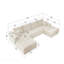 Siège de canapé modulaire modulaire, canapé rembourré et compressé pour le salon, la chambre à coucher, un appartement, aucun assemblage requis, combinaison gratuite de 4 pièces, tissu en velours côtelé moelleux